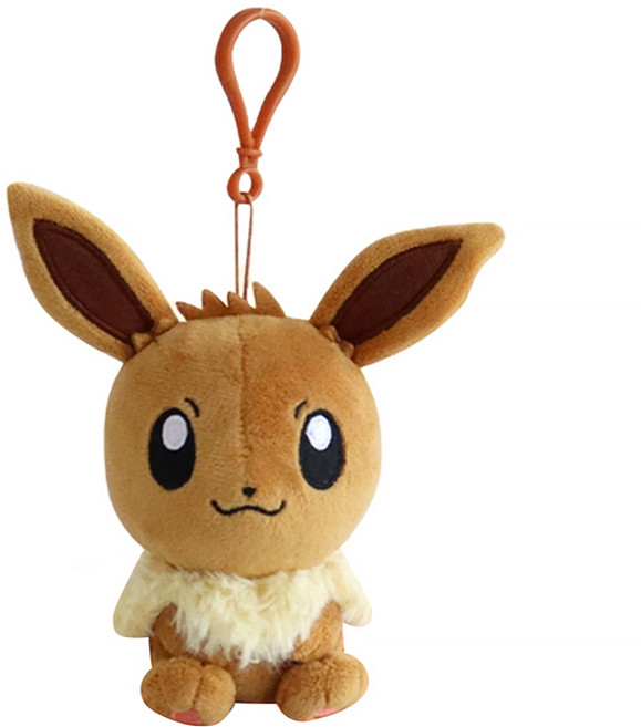 3RD ROUND 寶可夢 Cutie Pop 伊布包包掛飾娃娃, 13cm, 伊布 咖啡色, 1個