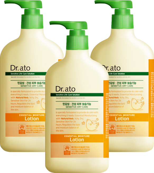 닥터아토 유아용 에센셜 모이스춰 로션, 500ml, 3개