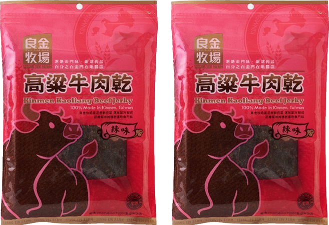 良金牧場 高粱辣味牛肉乾, 165g, 2包