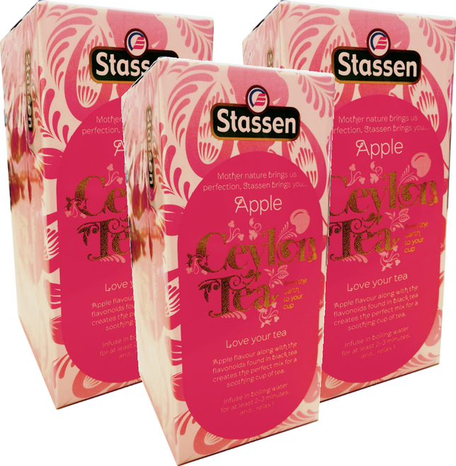 Stassen 司迪生 蘋果茶, 2g, 25包, 3盒