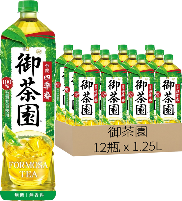 御茶園 台灣四季春, 1.25L, 12瓶