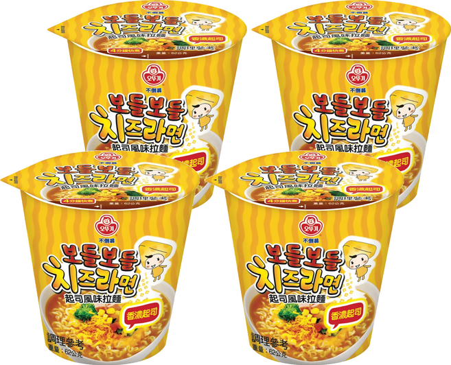 OTOKI 不倒翁 起司風味湯杯麵 62g, 4入