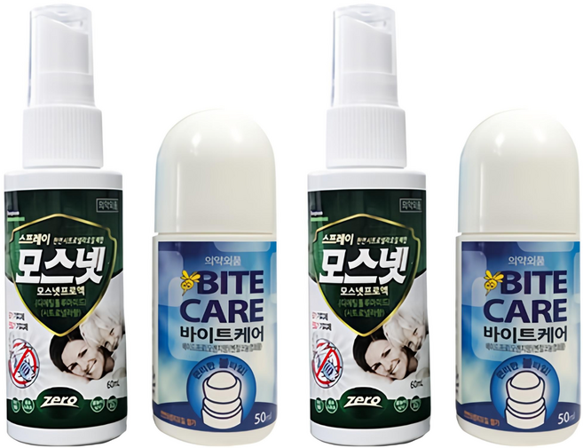 동국제약 바이트케어 50ml + 모스넷 60ml 세트, 2세트