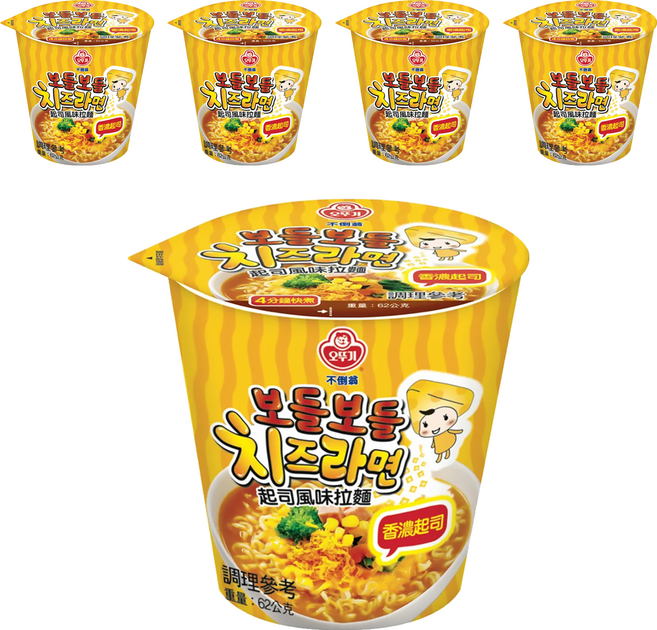 OTOKI 不倒翁 起司風味湯杯麵 62g, 5入