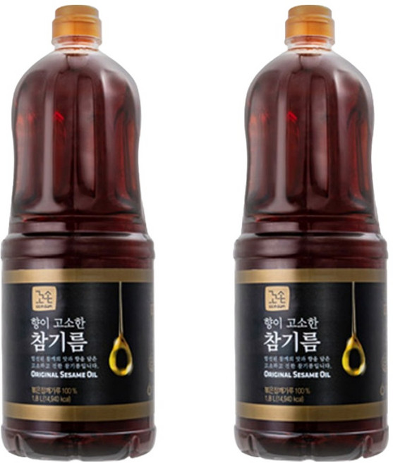 꼬손 향이 고소한 참기름, 2개, 1.8L