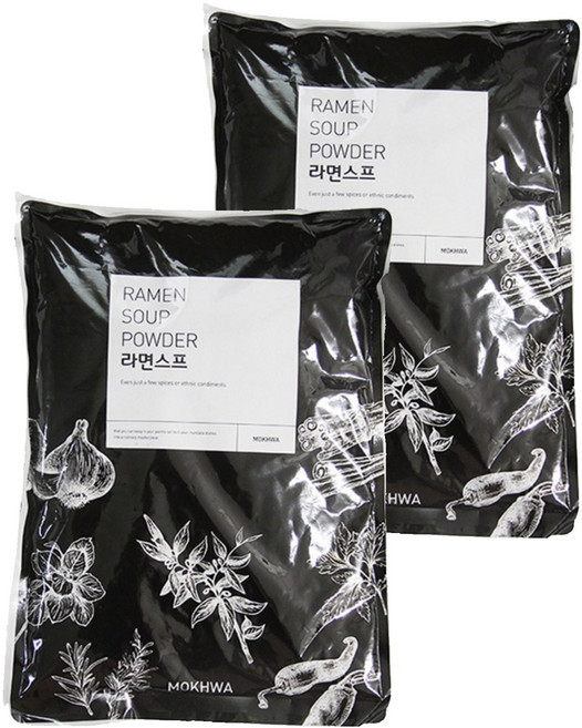 딜리셔스마켓 천연향신료 라면스프 팩, 500g, 2개