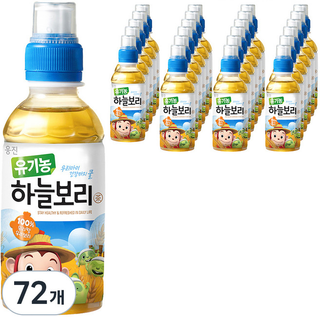 하늘보리 유기농 액상차, 200ml, 72개, 보리차