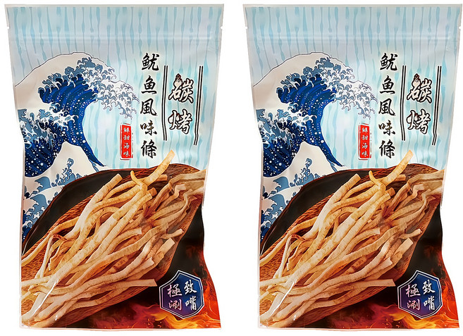 臻御行 碳烤魷魚風味條, 200g, 2個