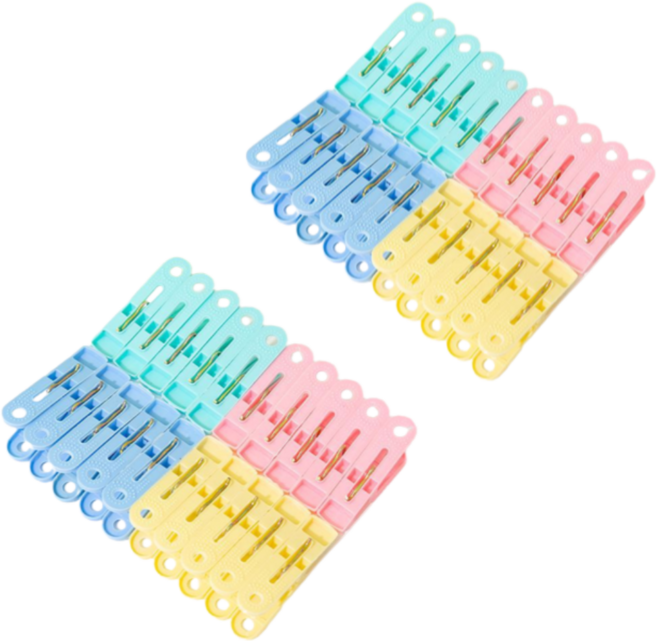 해피제이 기본 야외 빨래집게 4종 x 5p 세트, 혼합색상, 2개