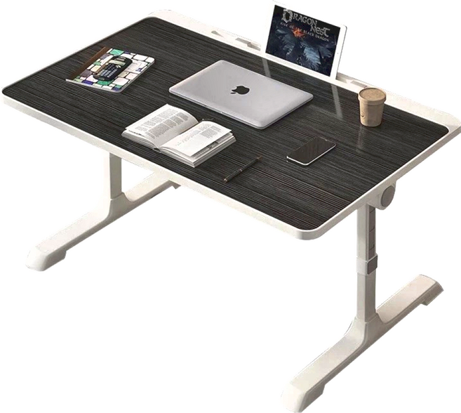 免組裝加大升降床上多功能筆電桌, 黑拉絲
