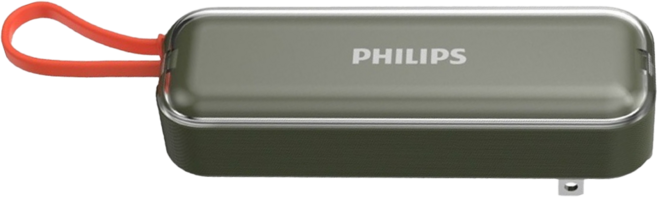 PHILIPS 飛利浦 AC自帶Type-C線行動電源 22.5W, DLP5201CG/96, 綠色