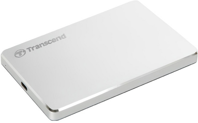 Transcend 創見 2TB StoreJet 極致輕薄2.5吋Type C行動硬碟 25C3S, 銀色