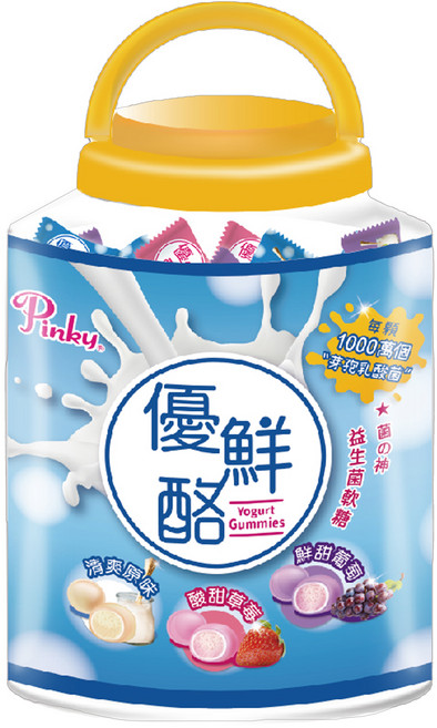 Pinky 優鮮酪 益生菌軟糖 歡樂桶, 350g, 1桶