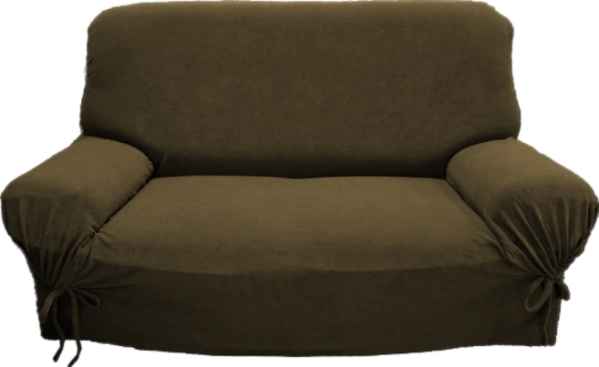 J&N 舒柔彈性沙發便利套DIY 3人 安裝容易 合身套裝 防焰 防螨抗菌 防水處理, 咖啡色, 1件