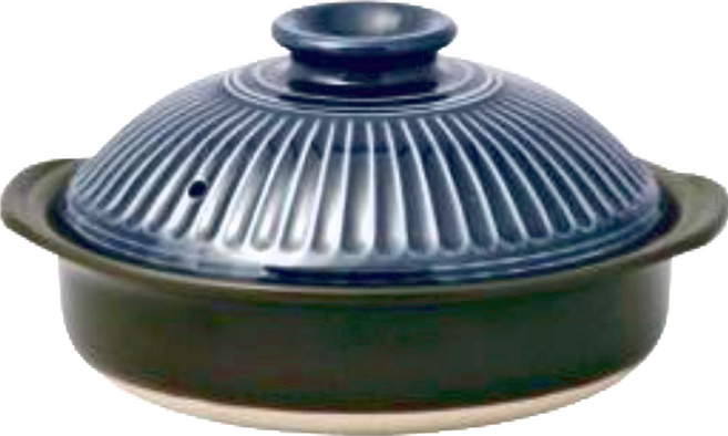 GINPO 銀峯 萬古燒菊花鍋 琉璃釉, 31.2cm, 1個