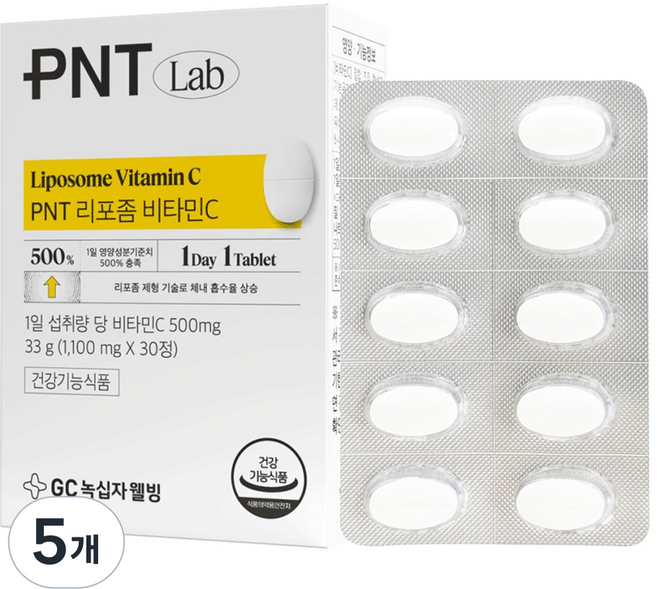 피엔티 리포좀 비타민C, 30정, 5개
