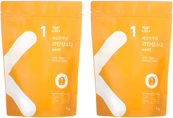 레인보우샵 과탄산소다 베이직, 5kg, 2개