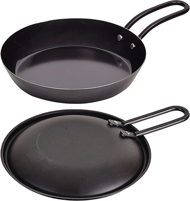 PEARL LIFE 珍珠金屬 日本製單手柄鑄鐵平底鍋 24 x 16.5 x 4cm 鍋深3cm 490g, 16cm, 1個