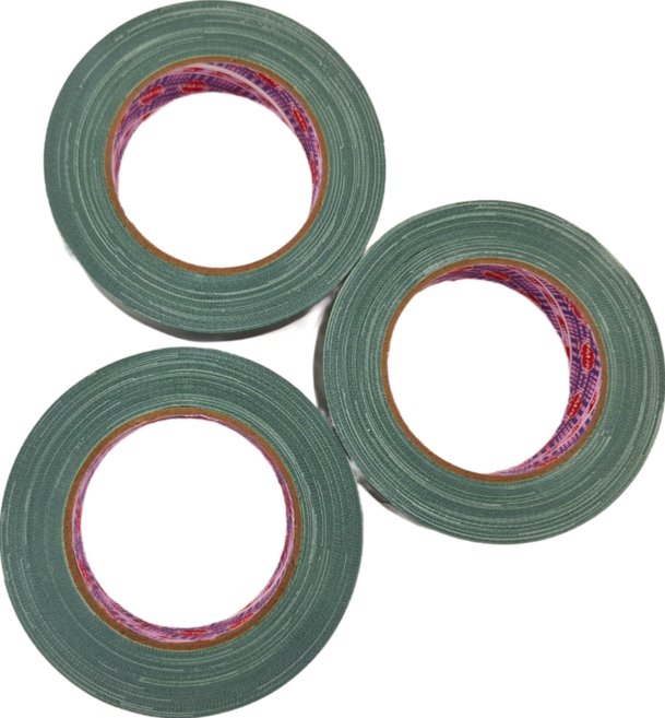 HarVest 蘋果牌 大力膠帶 防水布膠帶 24mm x 25M 綠色, 3個