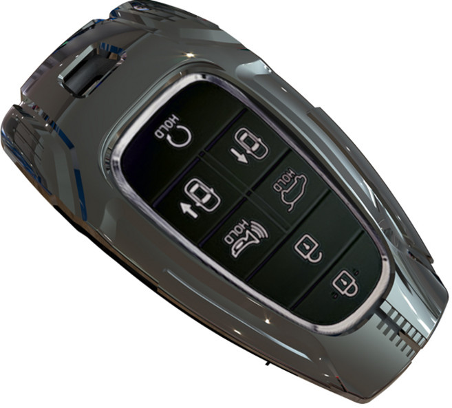 현대 신형 스마트키 케이스 메탈 소나타 더뉴그랜저 투싼NX4 더뉴싼타페 스타리아 악세사리 전용, 녹턴 그레이, H-06