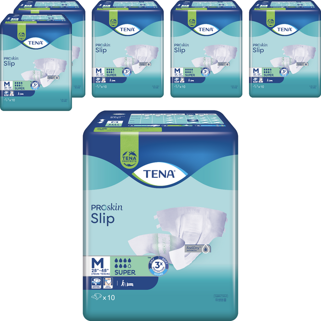 테나 남녀공용 수퍼 성인기저귀, 대형, 10매, 6개