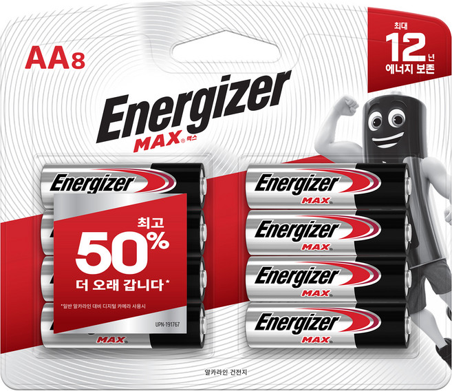 에너자이저 맥스 AA 건전지, 8개입, 1개