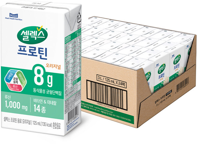셀렉스 프로틴 오리지널, 125ml, 24개