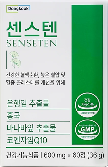 동국제약 혈압 혈액순환 콜레스테롤 개선 센스텐, 60정, 1개 - 쿠팡