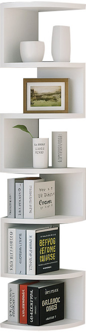 로커스 벽 모서리 수납 선반 주방 수납장, 화이트, 7단