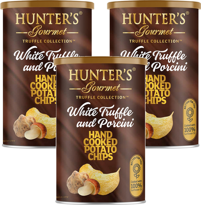 HUNTER'S gourmet 手工洋芋片 白松露 + 牛肝菌味, 150g, 3罐