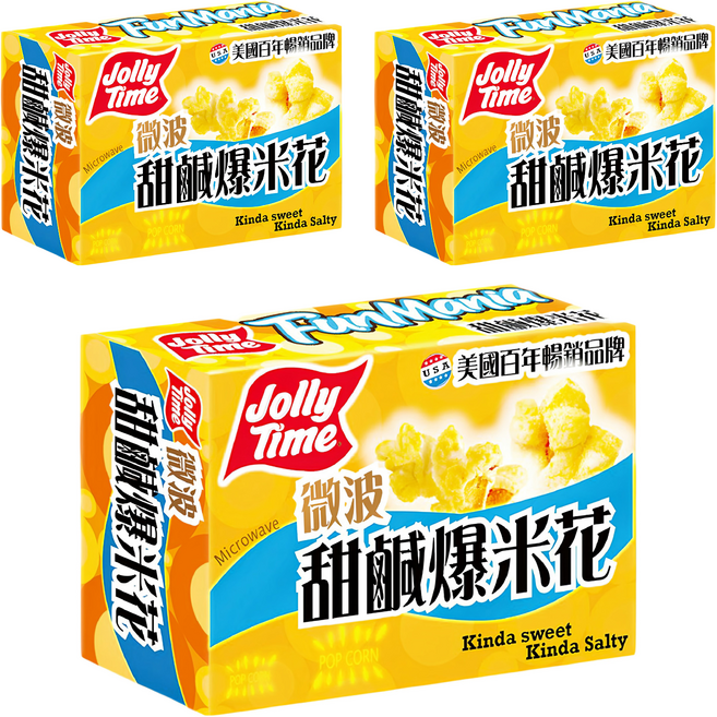 Jolly Time 甜鹹口味爆米花 FunMania, 300g, 3盒