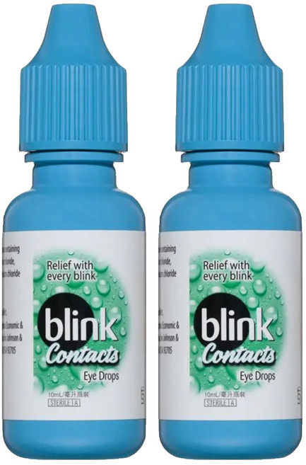 blink 冰藍 高水份隱形眼鏡濕潤液, 10ml, 2瓶