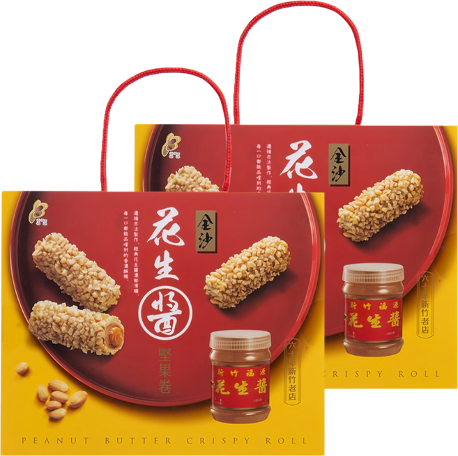 新竹福源 金沙花生醬堅果捲, 150g, 2盒