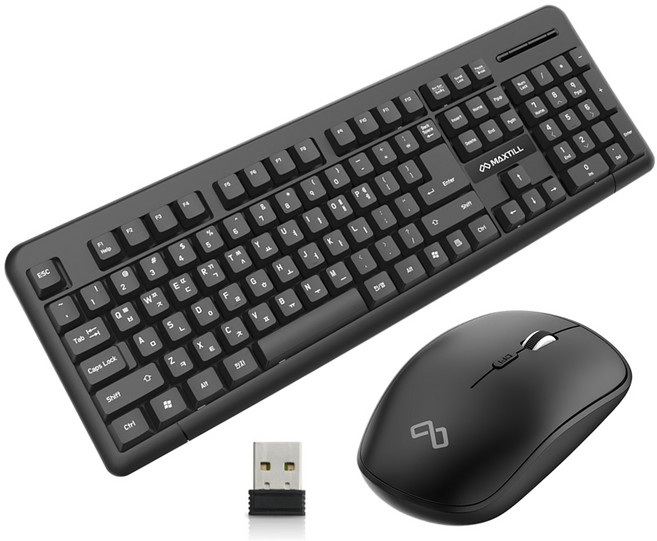 맥스틸 무선 키보드 + 마우스 세트, GM-MK400, 일반형