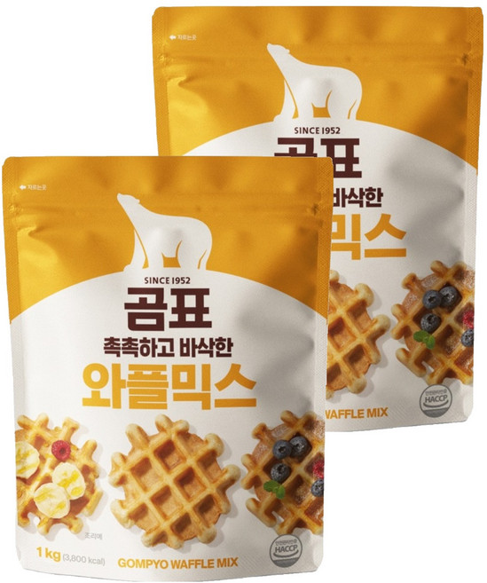 곰표 와플 믹스, 1kg, 2개