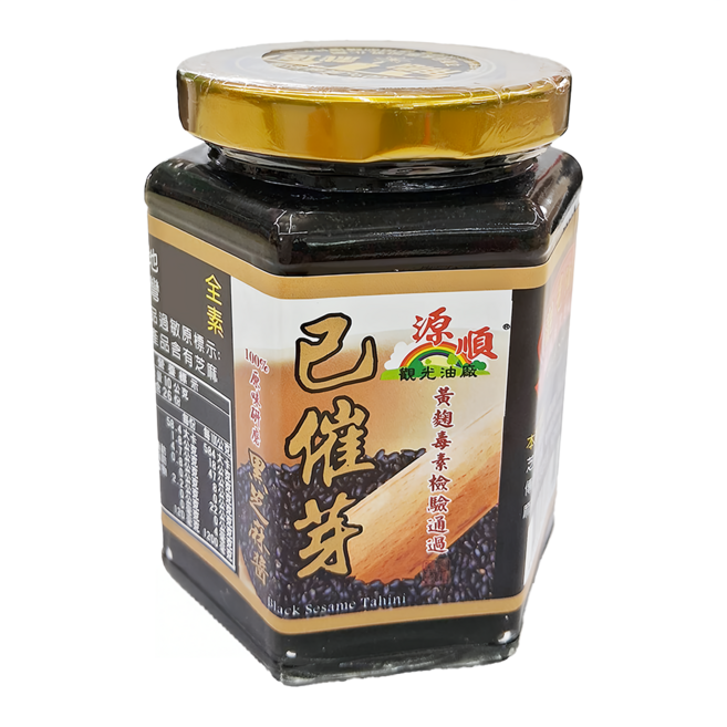 源順製油 已催芽100%原味研磨黑芝麻醬, 260g, 1罐