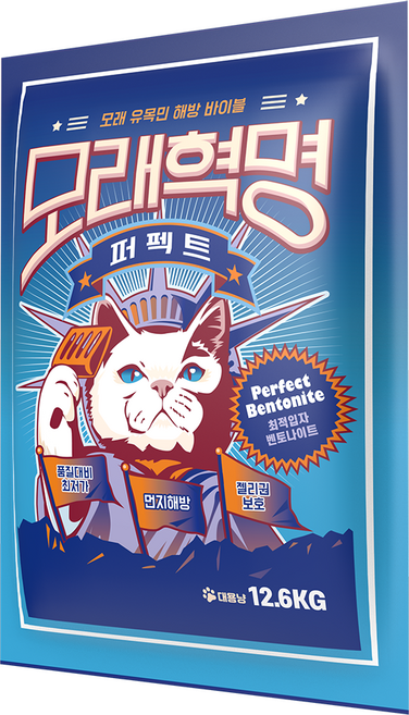 모래혁명 응고형 퍼펙트 벤토나이트 고양이 모래, 12.6kg, 1개, 무향