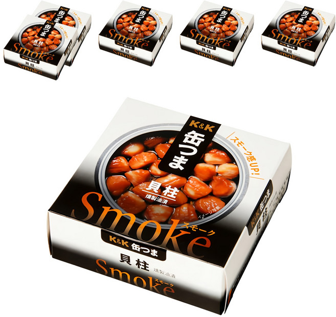 K&K 燻貝柱, 50g, 6罐
