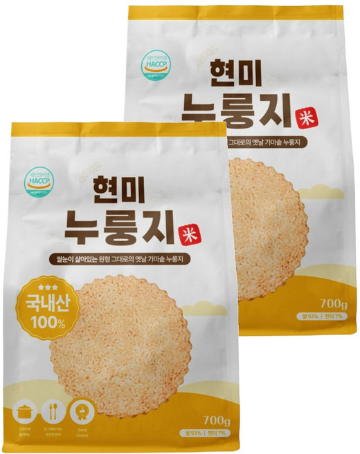 매홍 현미 누룽지, 700g, 2개