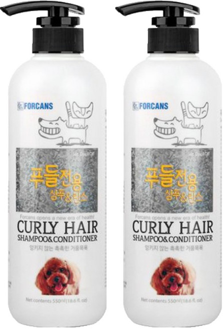 포비스 푸들 전용 샴푸 앤 린스, 550ml, 1개입, 2개