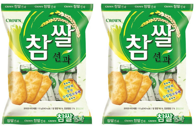 크라운 참쌀선과, 115g, 2개