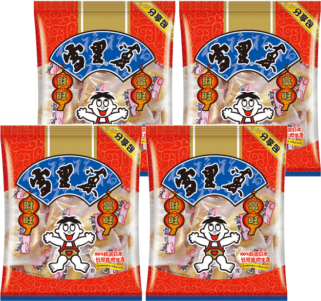 旺旺 雪里菓 分享包 全素, 250g, 4袋