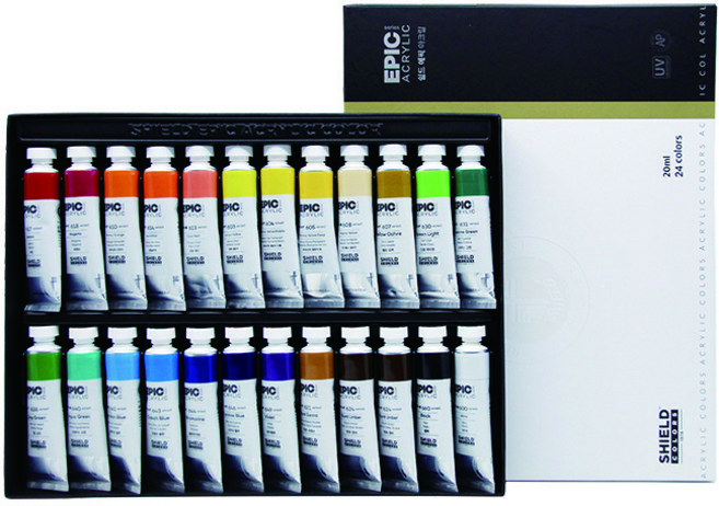 쉴드 에픽 아크릴물감, 20ml, 24색