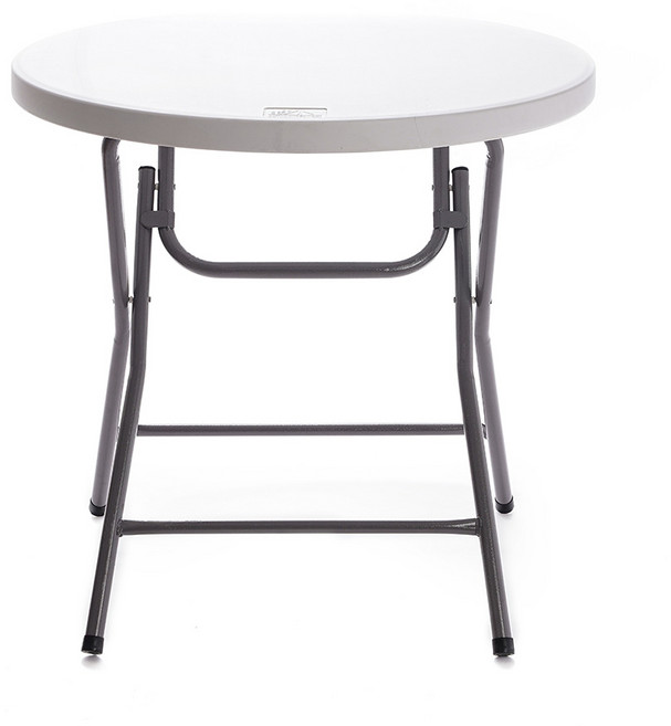 아웃도어포레스트 브로몰딩 접이식 라운드 야외 폴딩 테이블 800, 화이트
