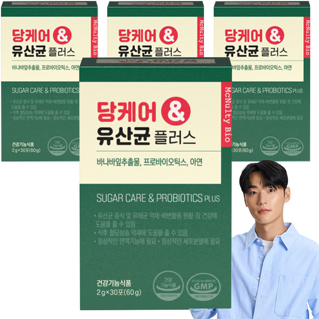 맥널티바이오 당케어 유산균 플러스, 60g, 4개