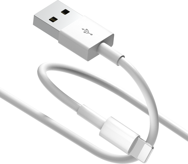 요거 아이폰 8핀 고속 충전 케이블, 1m, 화이트, 1개