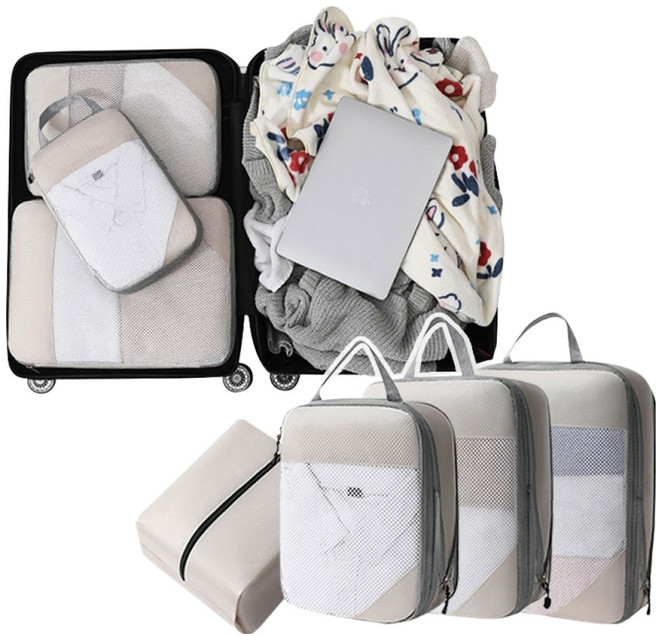 트래블라라 메쉬형 압축파우치 4종세트