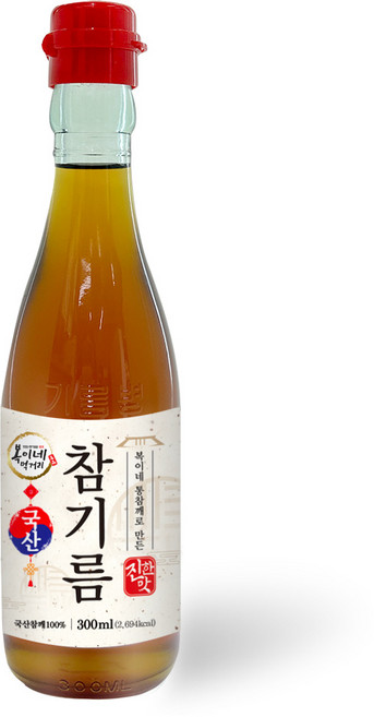복이네먹거리 통깨로 만든 진한맛 국산 참기름, 1개, 300ml