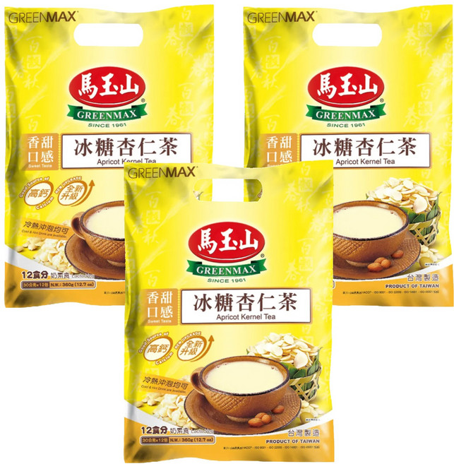 馬玉山 冰糖杏仁茶 新升級, 30g, 12包, 3袋