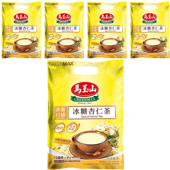 馬玉山 冰糖杏仁茶 新升級, 30g, 12包, 5袋